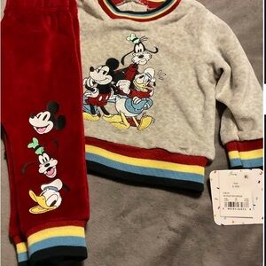 Disney Gray and Red Mickey and Friends Toddler Set